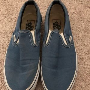 Blue slip on vans